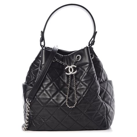 chanel quilted chain bucket bag|Chanel adjustable chain bag.